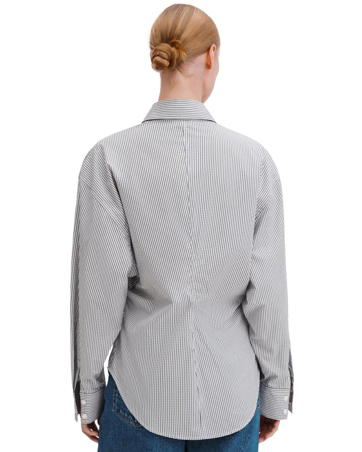 Hourglass Microcheck Shirt White/Black Microcheck