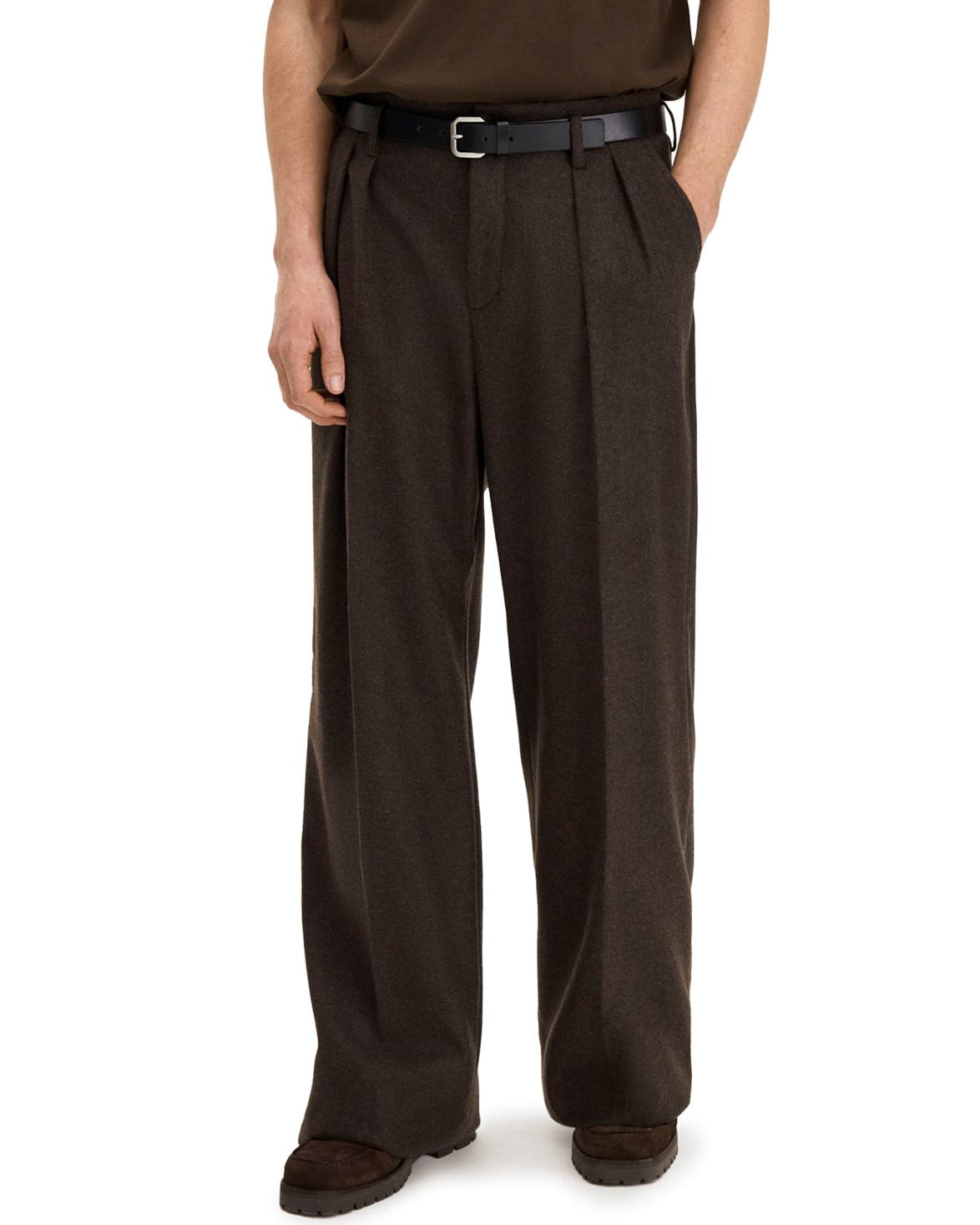 Milo Flannel Trousers Walnut Brown
