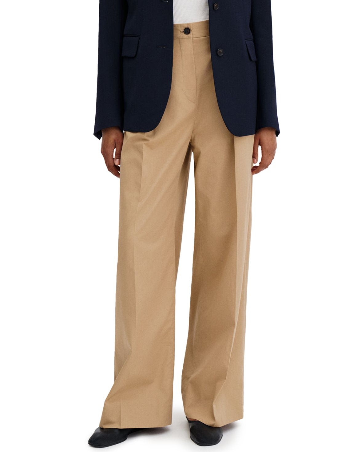 Paloma Cotton Trousers Canvas Beige
