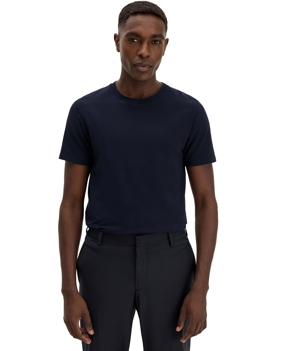 Stretch Cotton Tee Navy