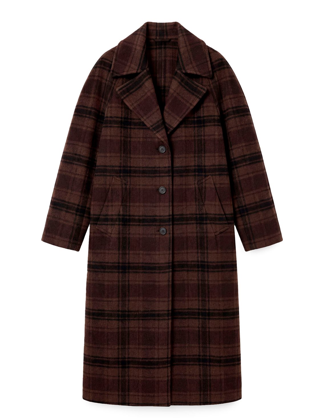Vanessa Vented Check Coat Brown Check