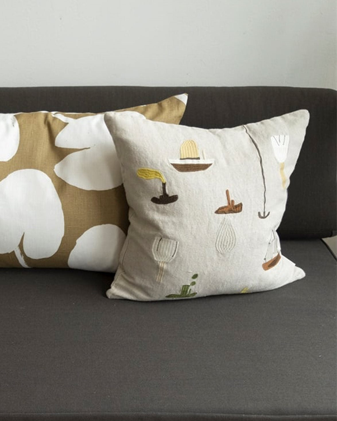 Sail With Me Embroidered Cushion Cover