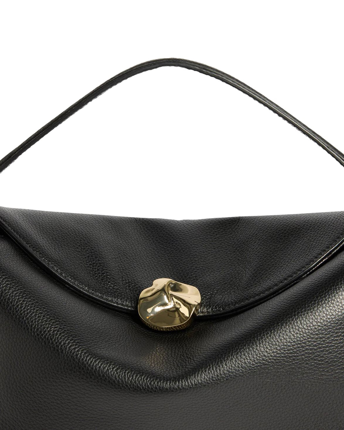 Hanna Grande Handbag Black Grained Leather