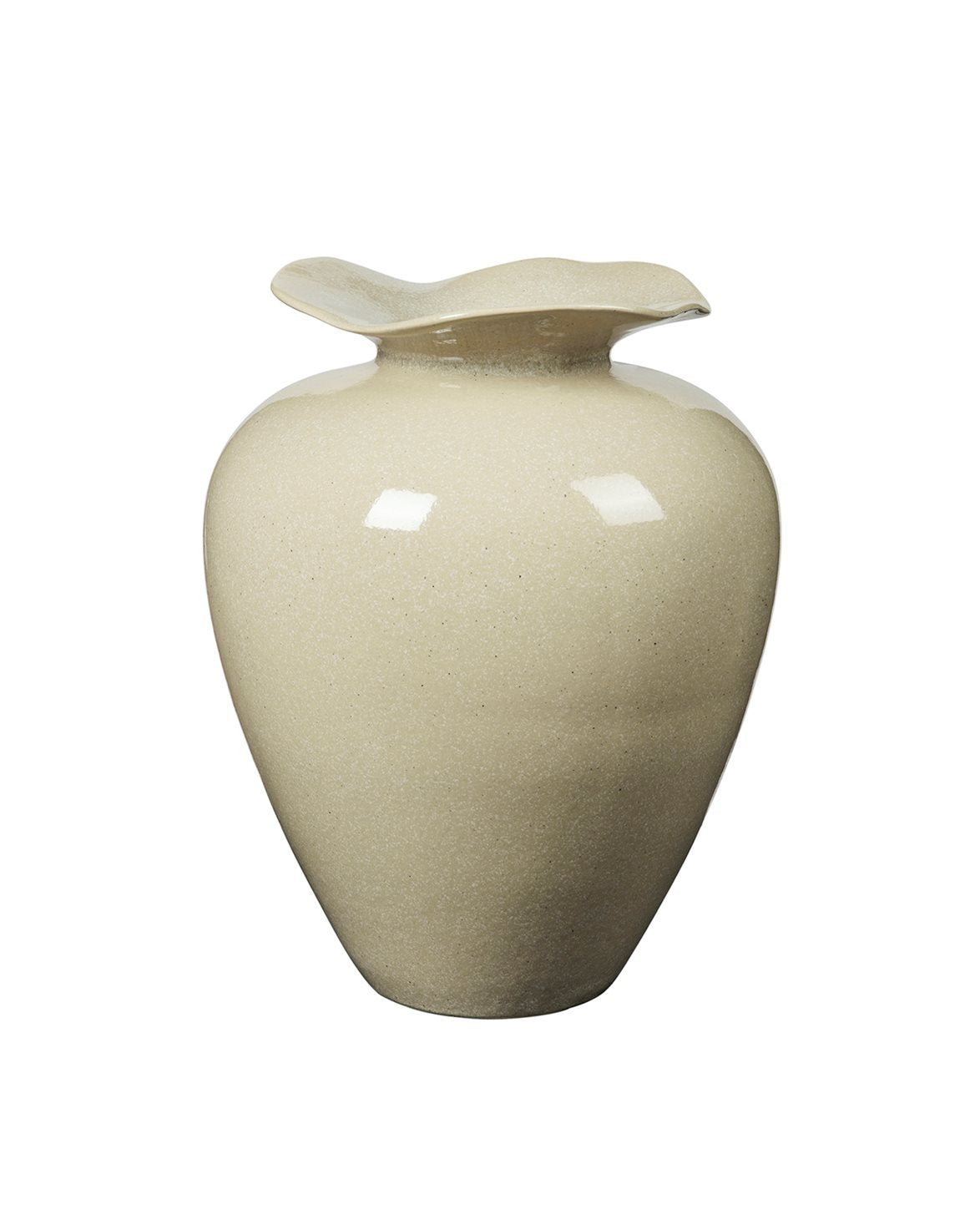 Florentina Vase L Glossy Beige