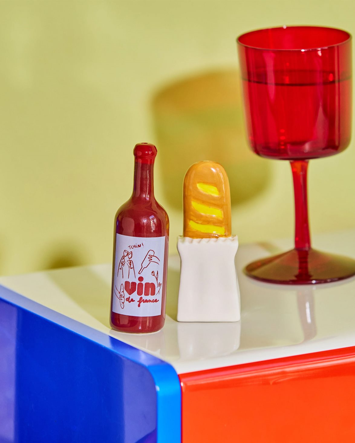 Salt & Pepper Baguette Wine Yellow/Red