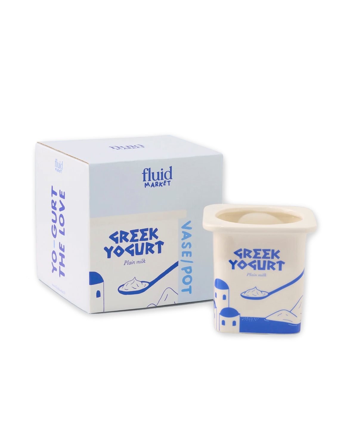 Vase Greek Yoghurt Blue