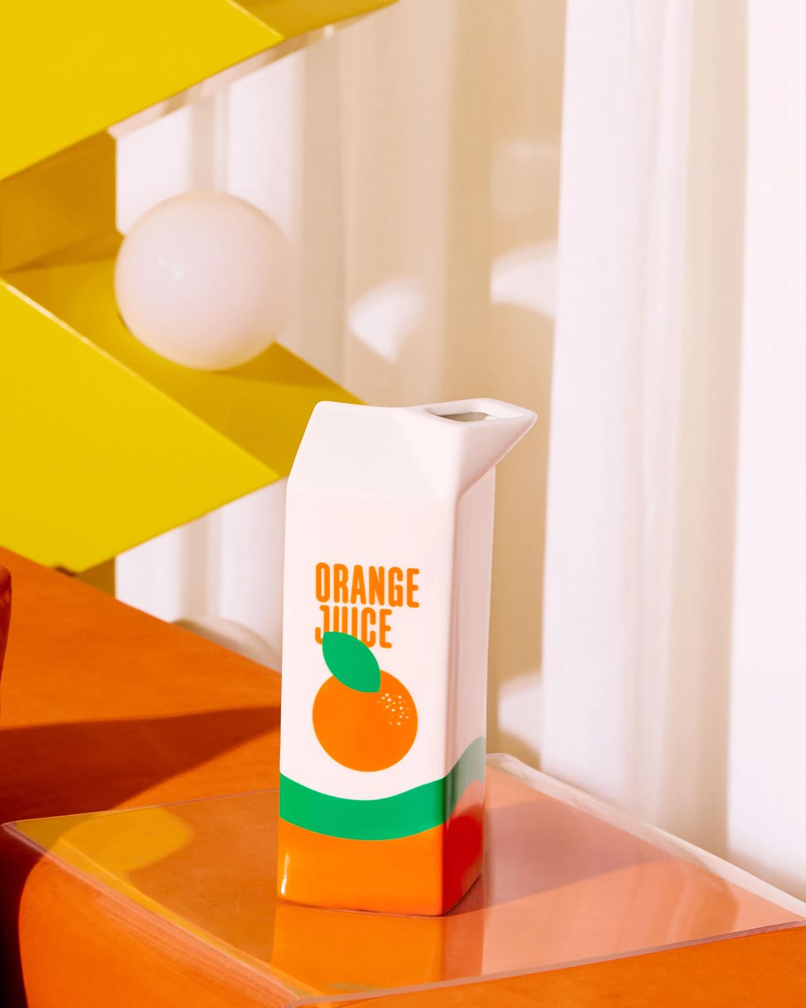 Vase Orange Juice Orange/White