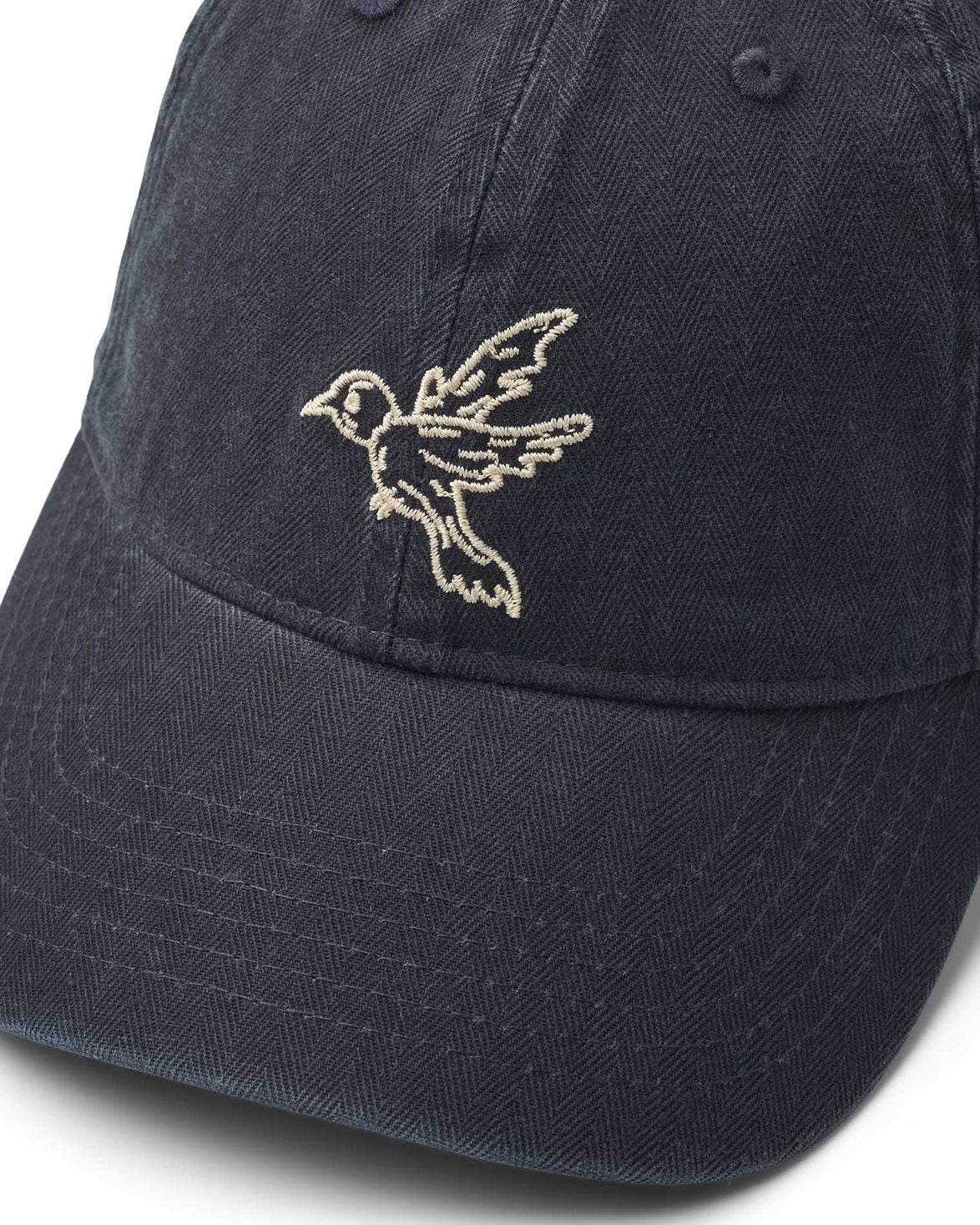 Bird Washed Herringbone Cap Navy