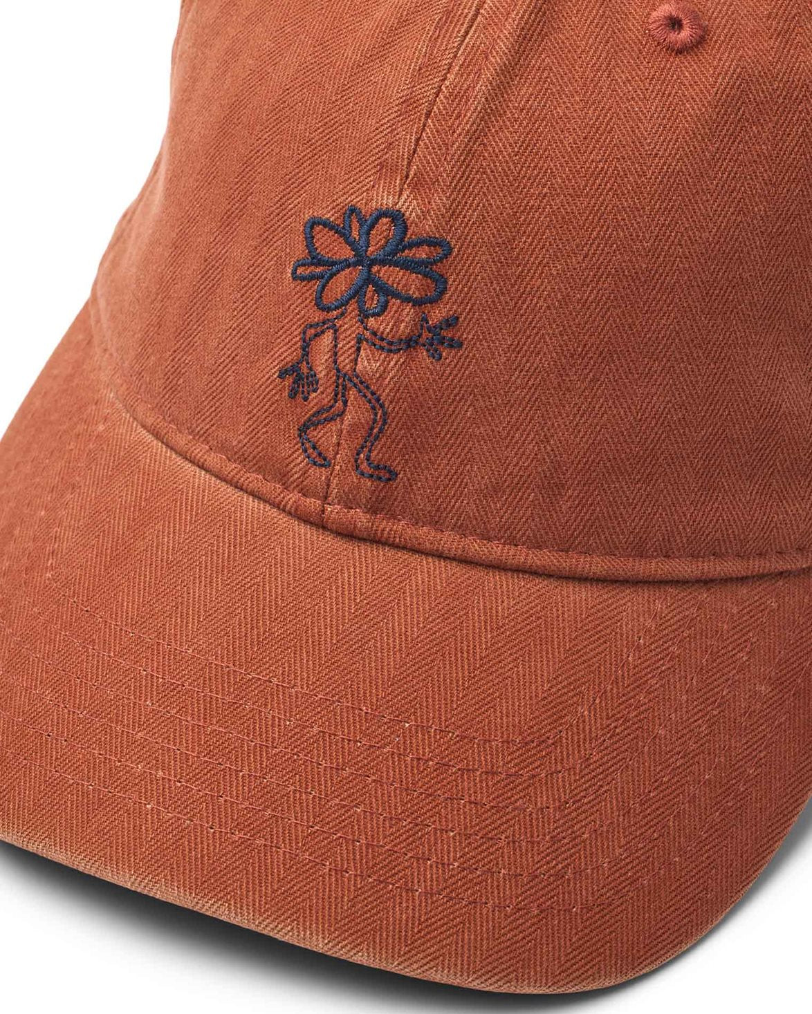 Tree Washed Herringbone Cap Brown