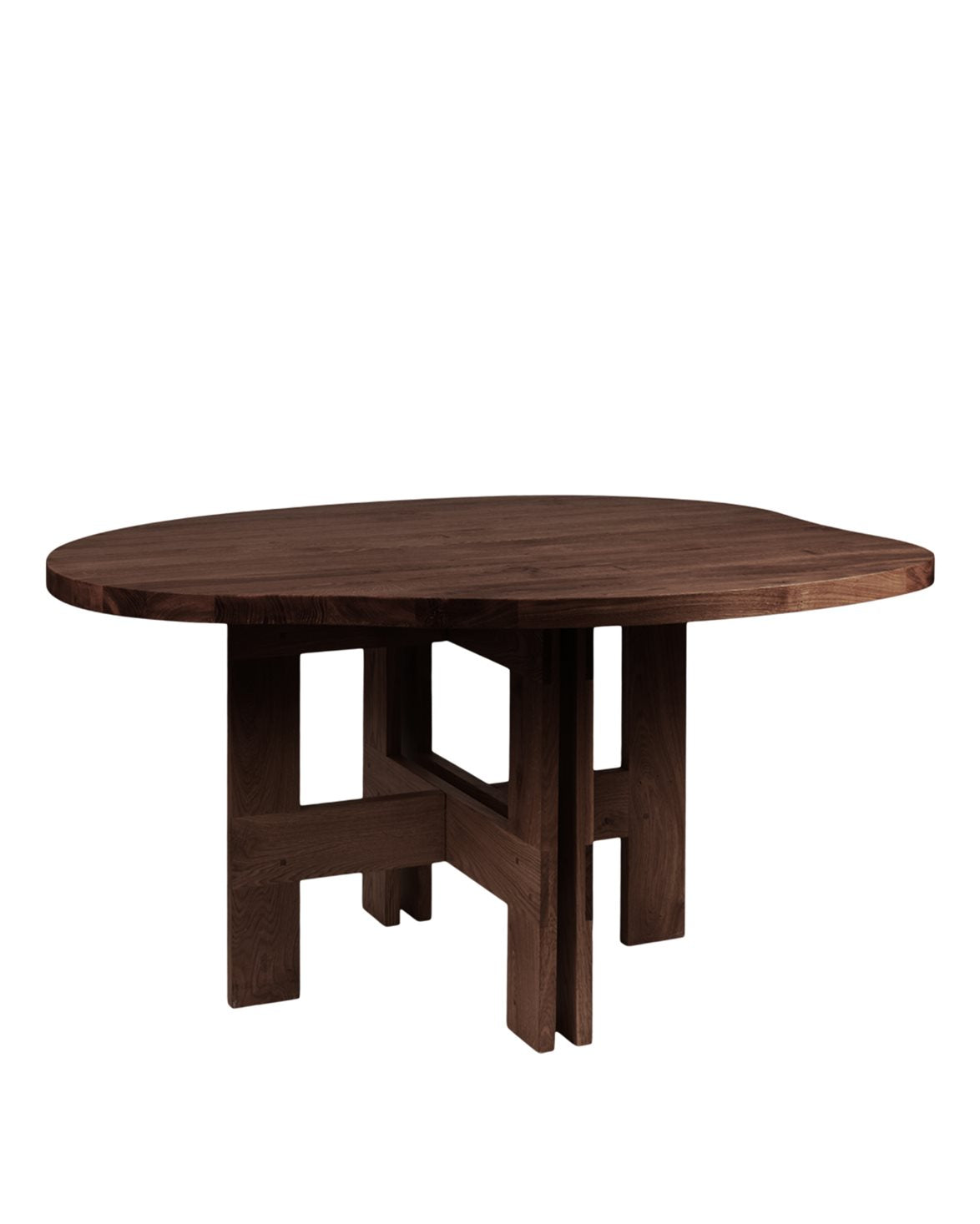 Farmhouse Trestle Table Pond Dark Oak