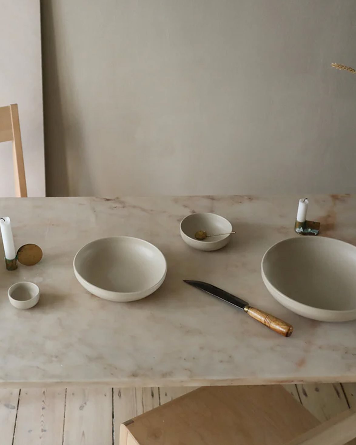 Otto Ceramic Shallow Bowl Small Natural
