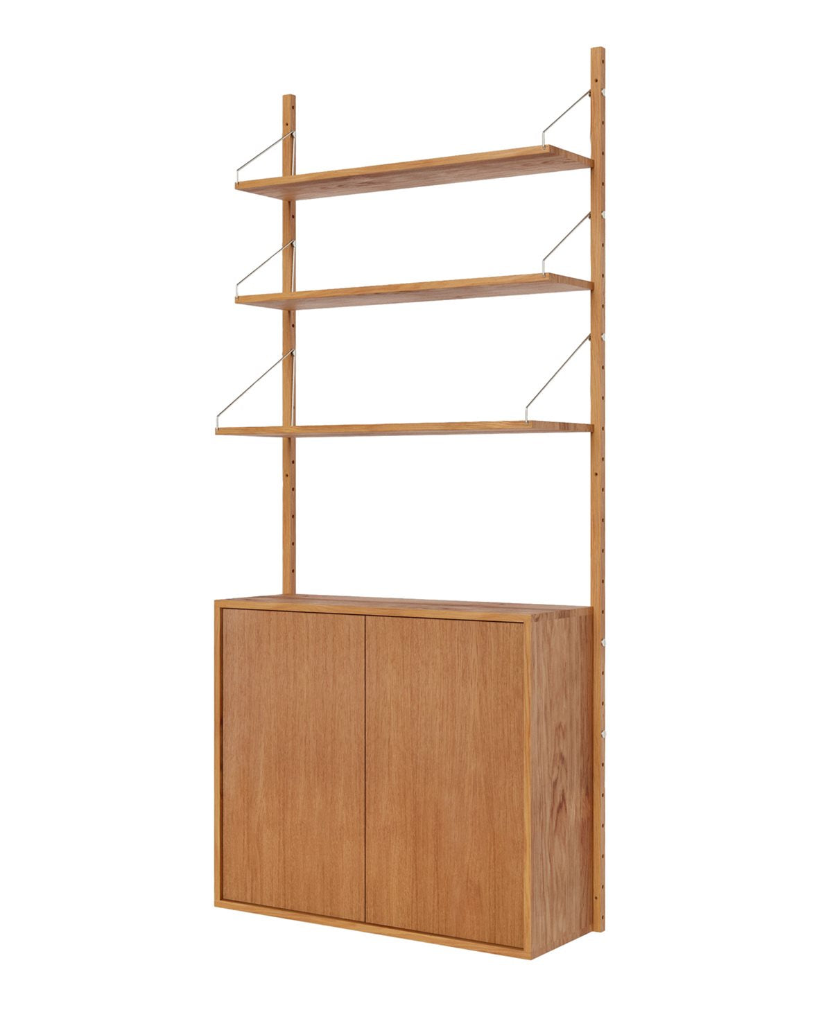 Shelf Library Medium Cabinet Section Natural Oak