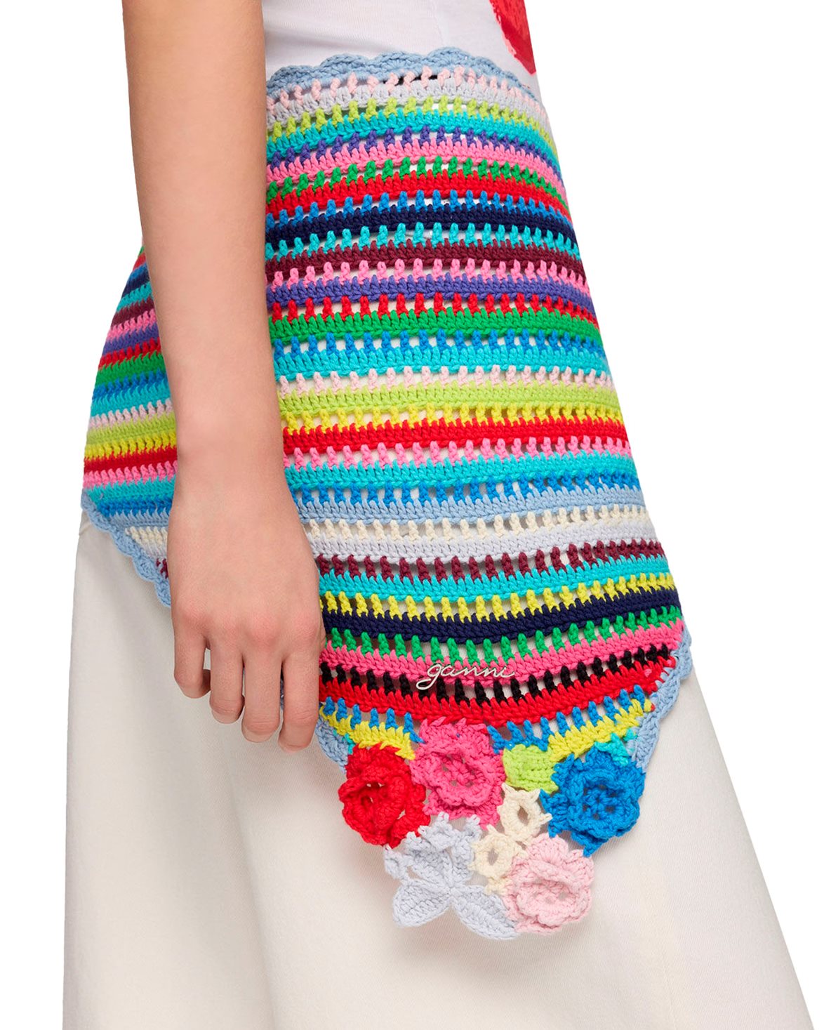 Crochet Triangle Scarf Multicolour