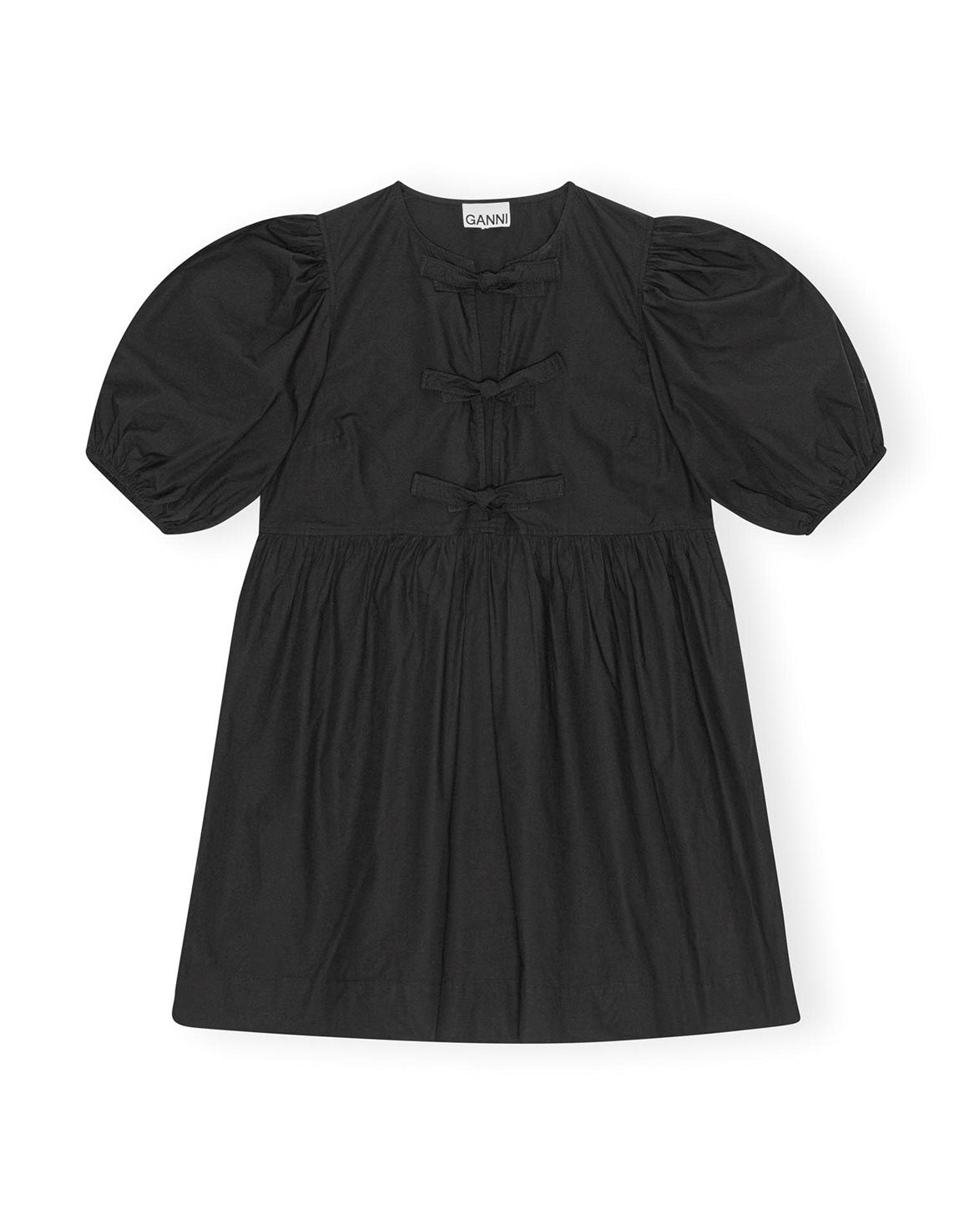 Tie String Mini Dress Black