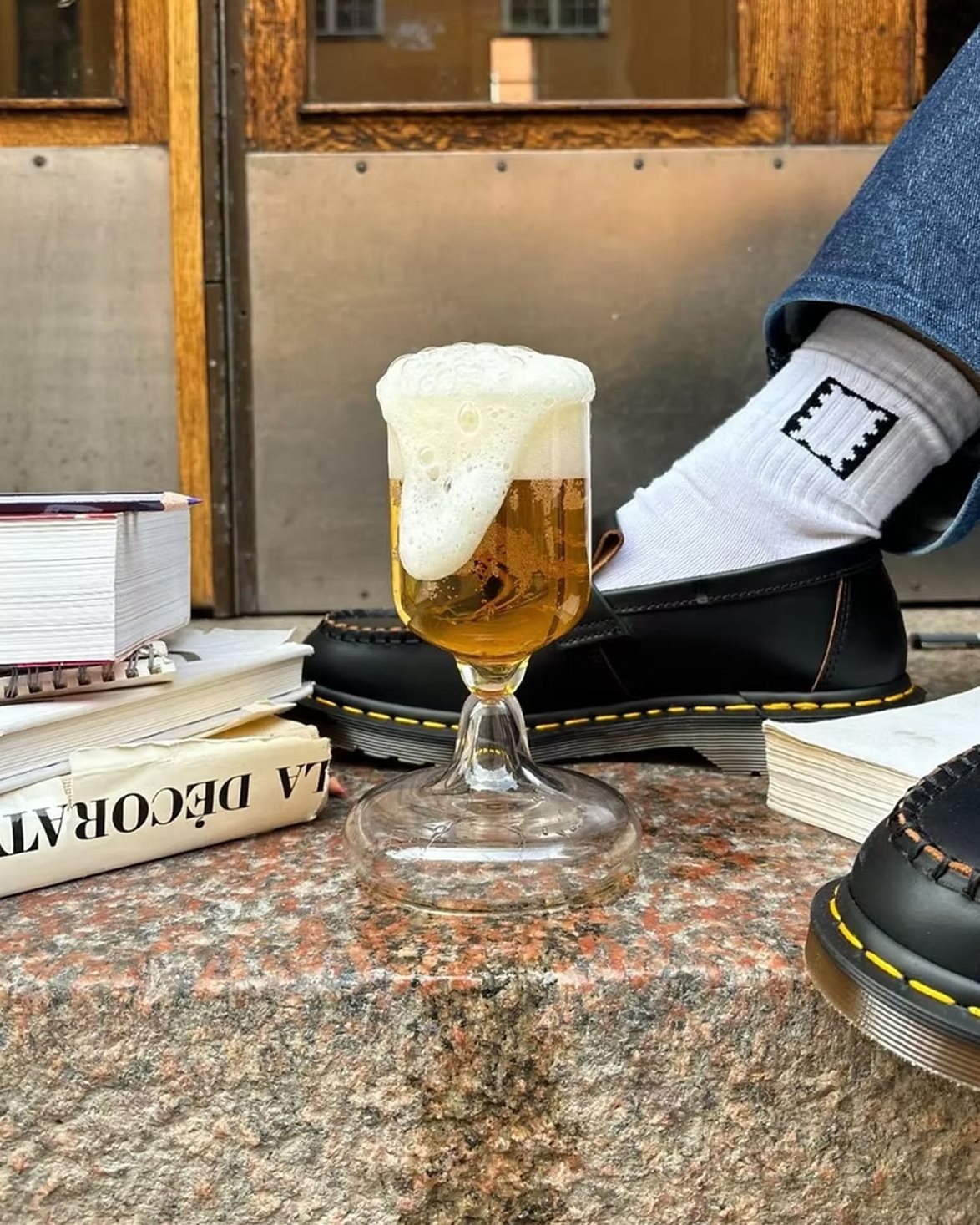 Chunky Beer Glass Transparent