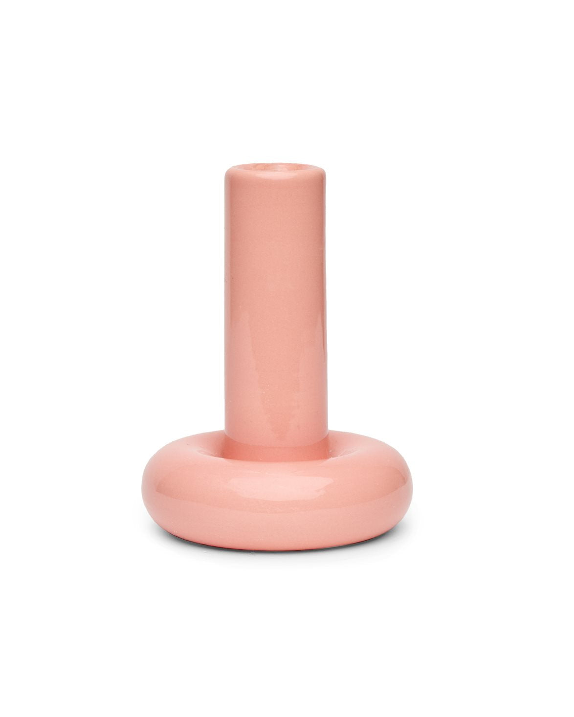 Chunky Candle Holder Mid Pink