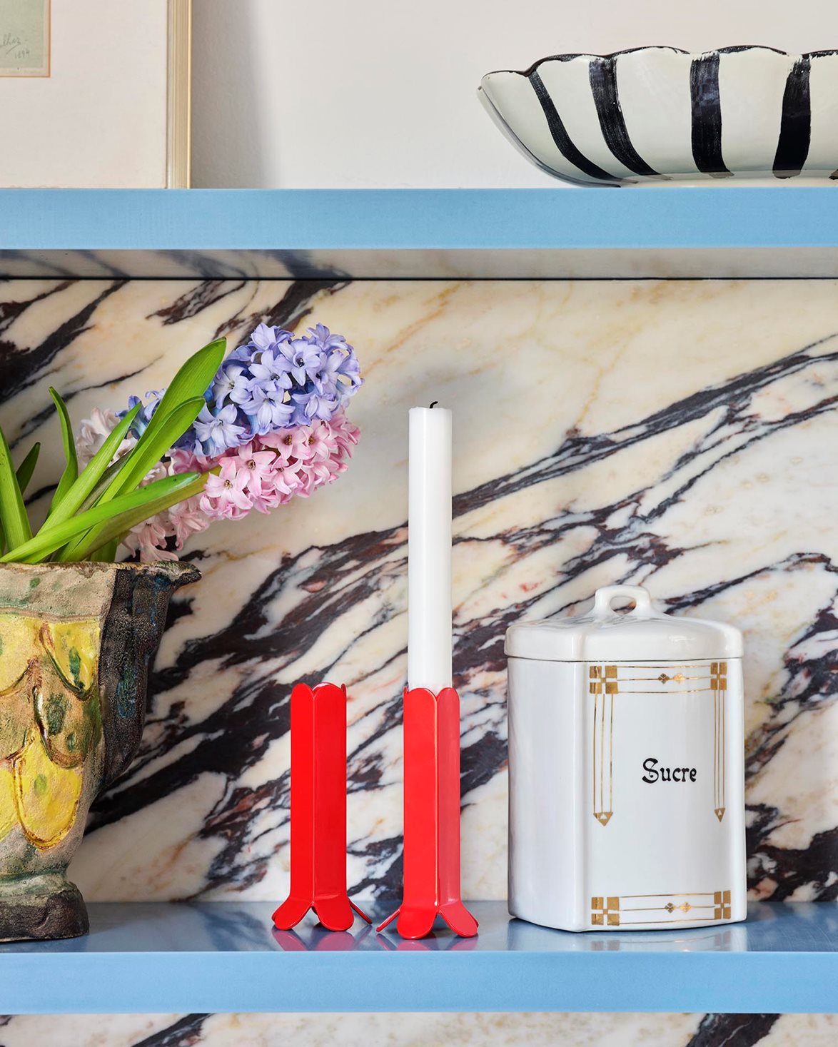 Arcs Candleholder L Red