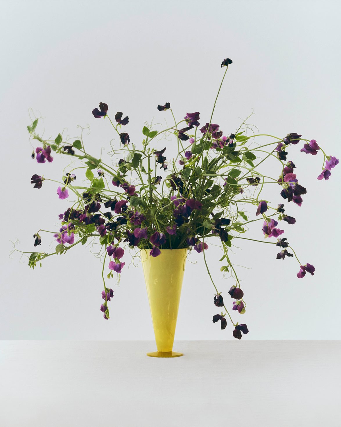 Conical Vase L Yellow/Lime Green