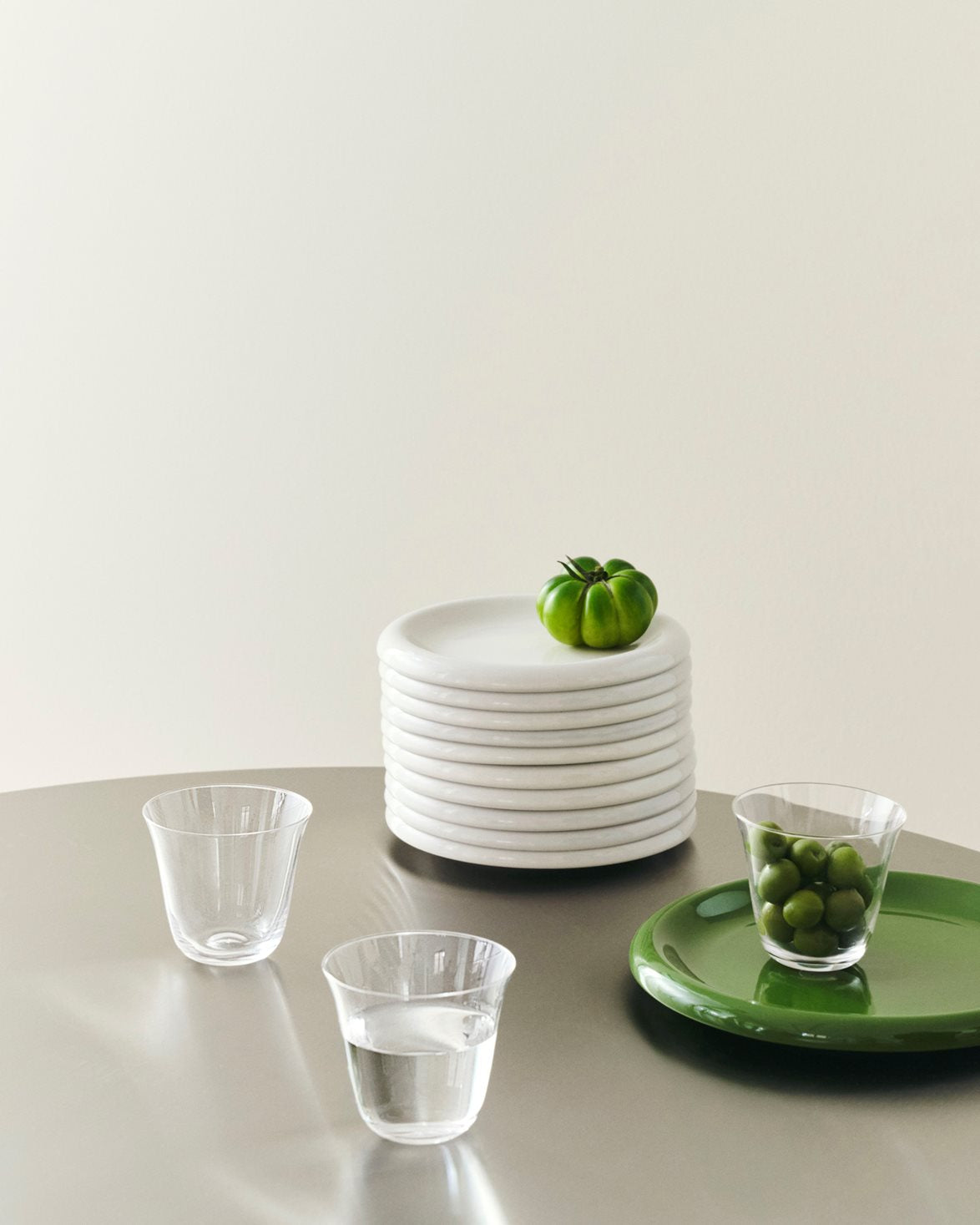 Curve Tumbler Glass Set Of 2 Small Clear