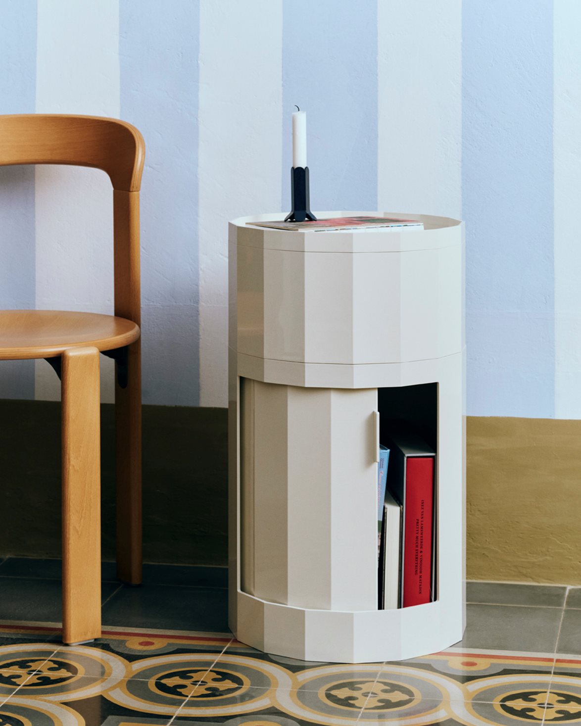 Facet Cabinet High Eggshell