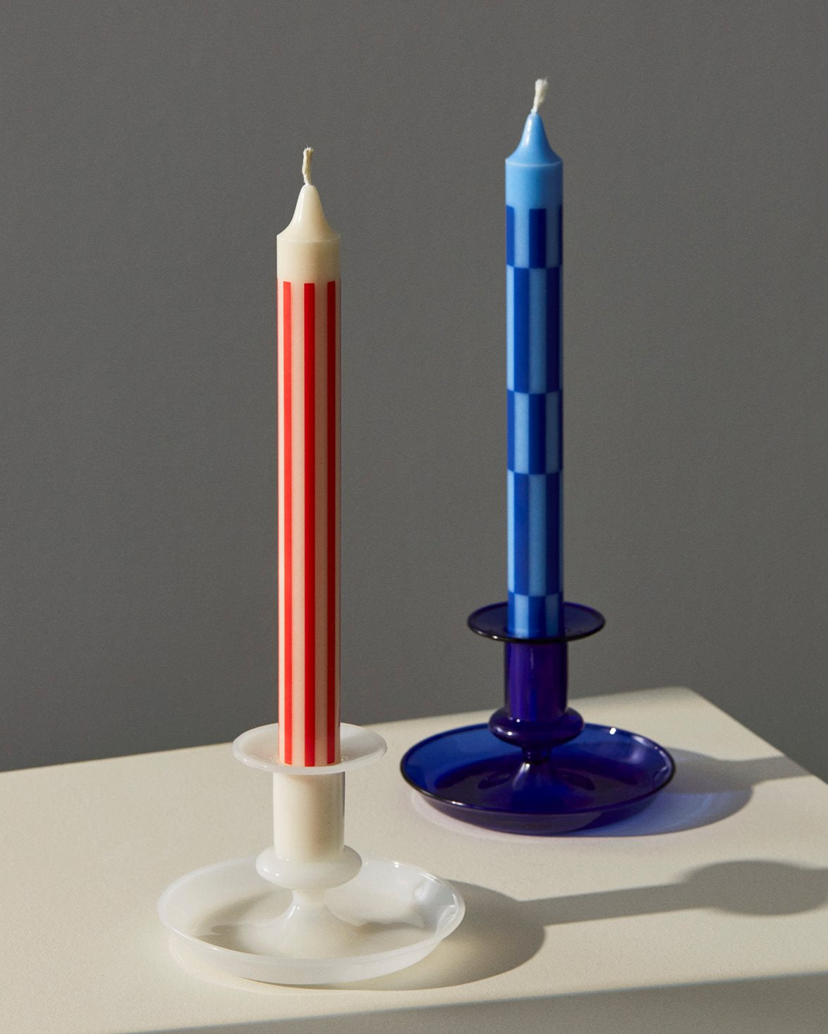 Pattern Candle Off White/Red