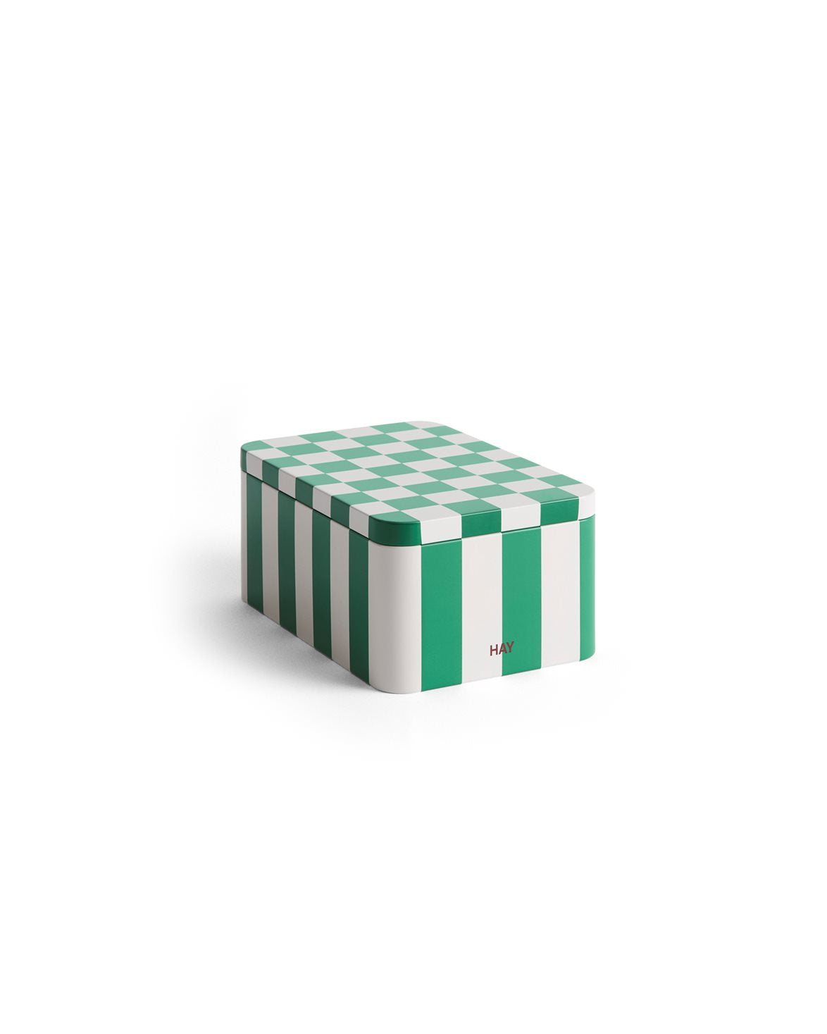 Tin Container Small Green/Off White