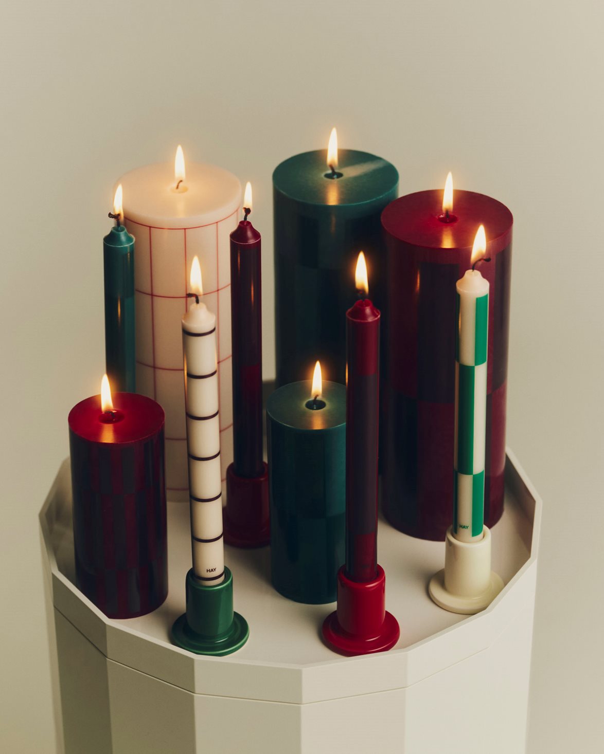 Tube Candleholder S Red