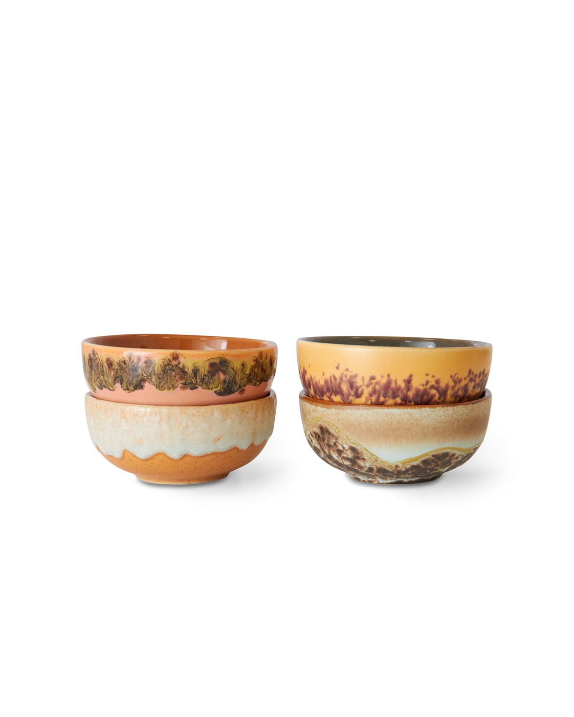 70S Ceramics Xs Bowls Set Of 4 Marine