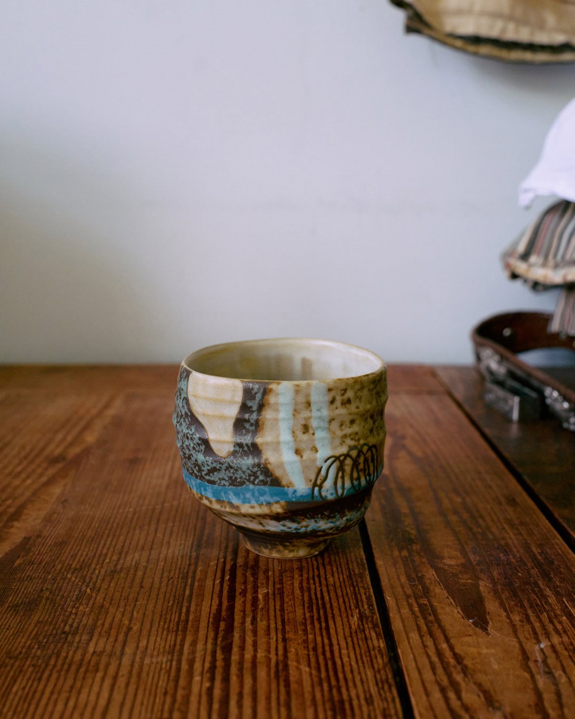 Artist Ceramic Coffee Cup Scratched