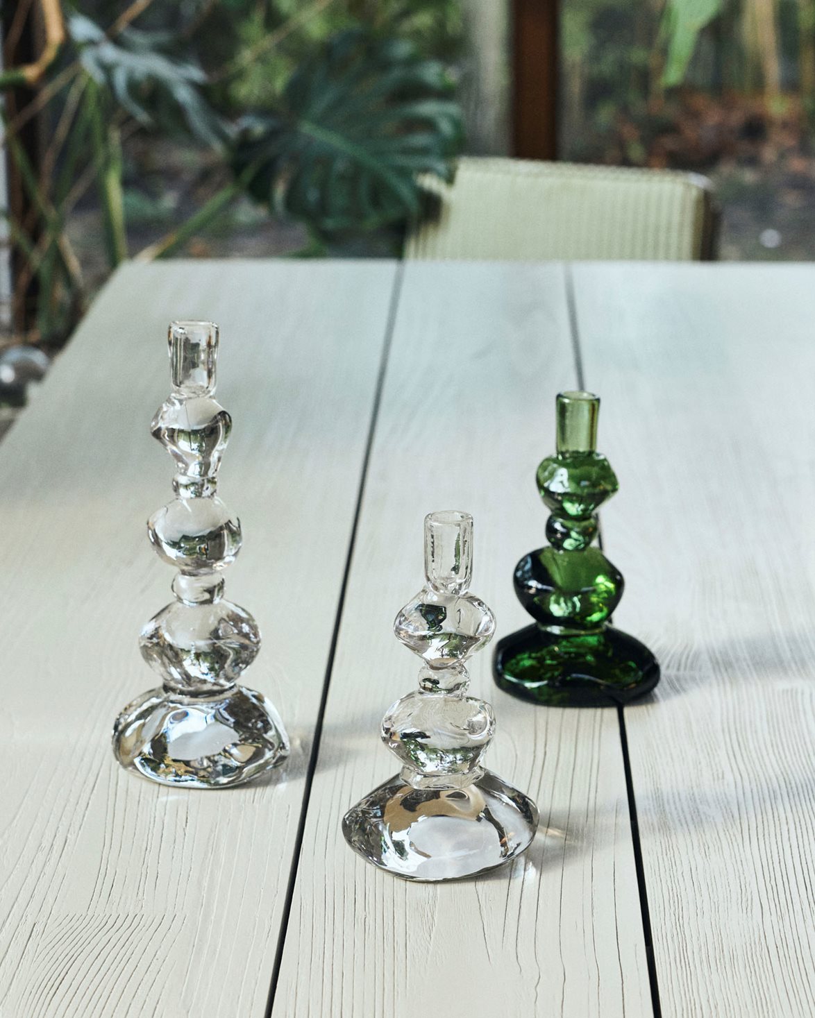 Candle Holder L Crystal