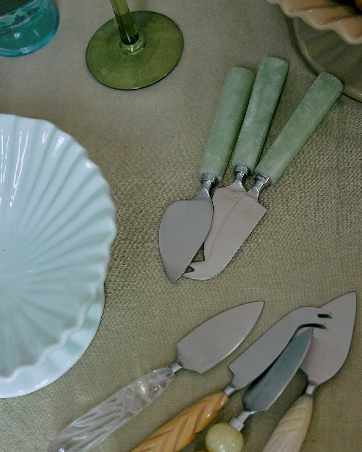 Cheese Knives Set Of 3 Sage