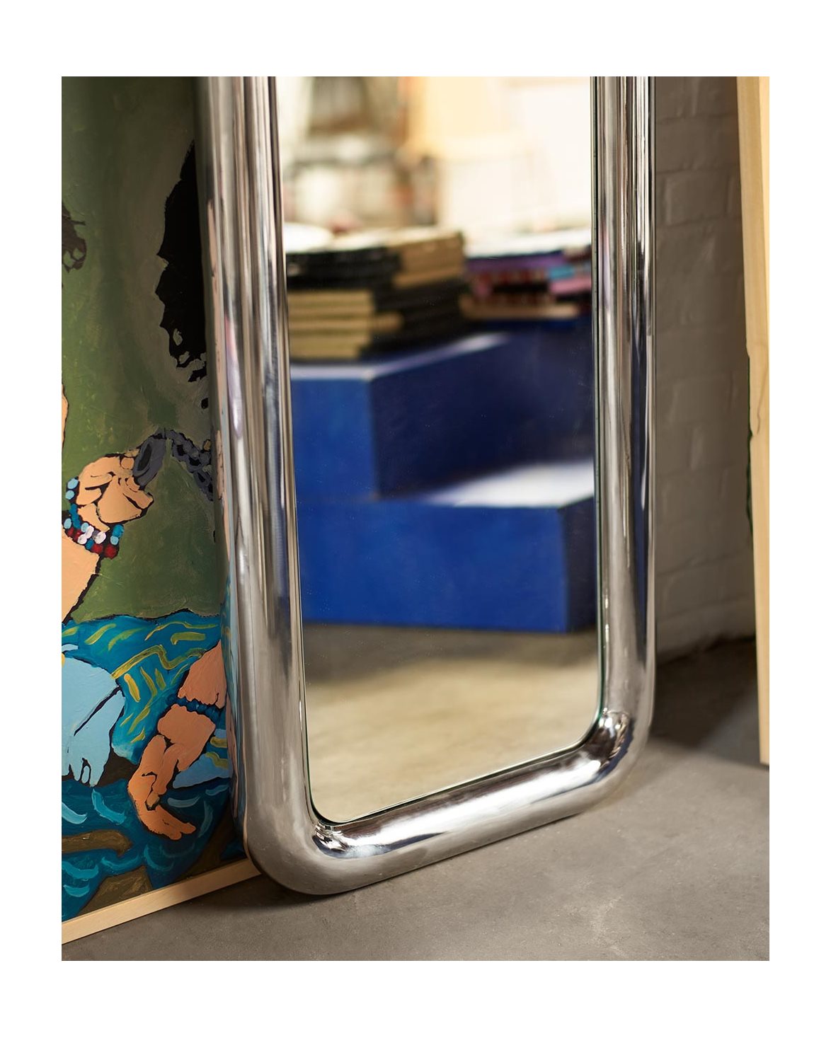 Chubby Standing Mirror Chrome