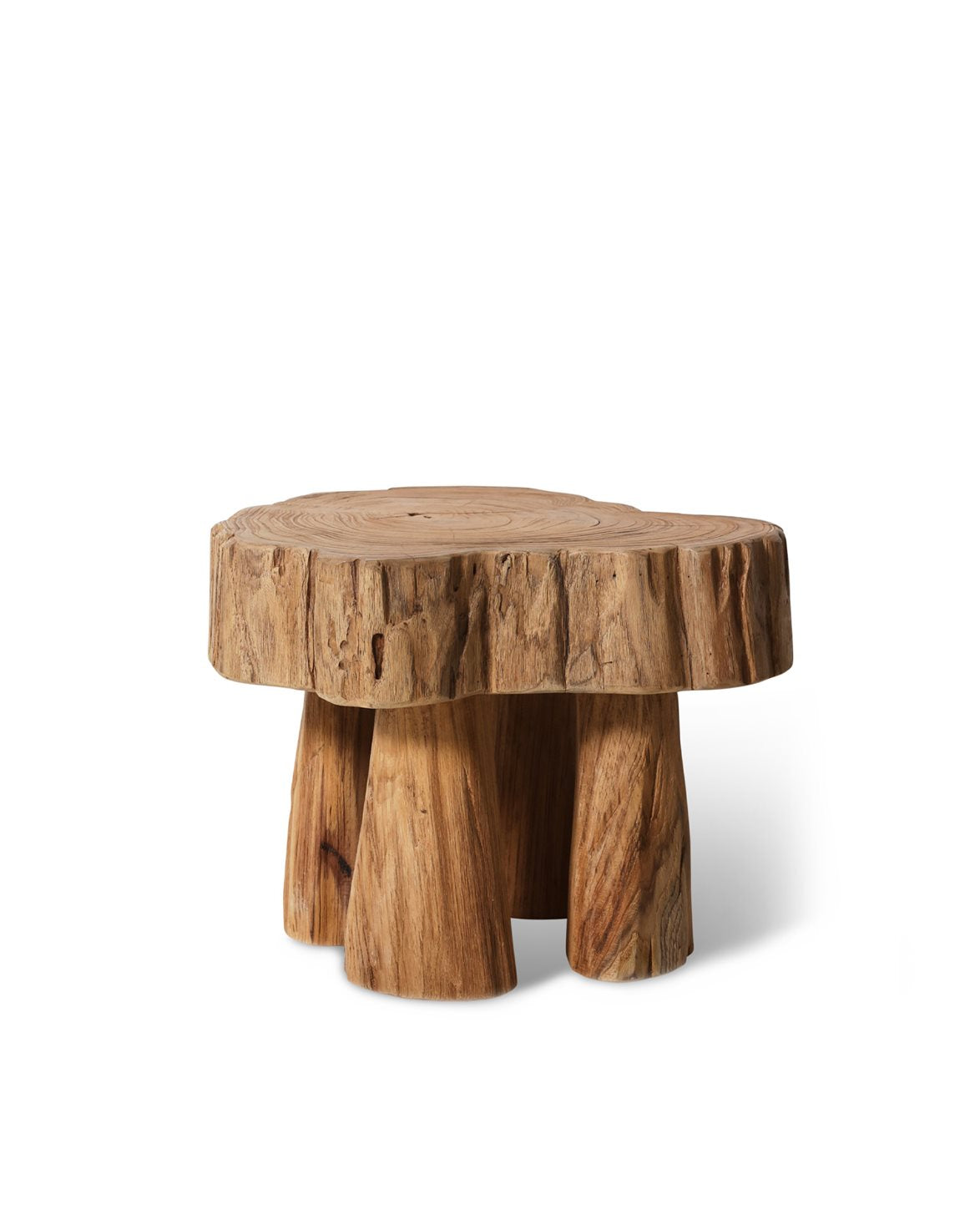 Log Wooden Stool Teak Wood