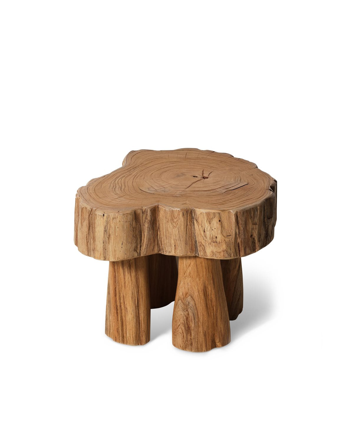 Log Wooden Stool Teak Wood