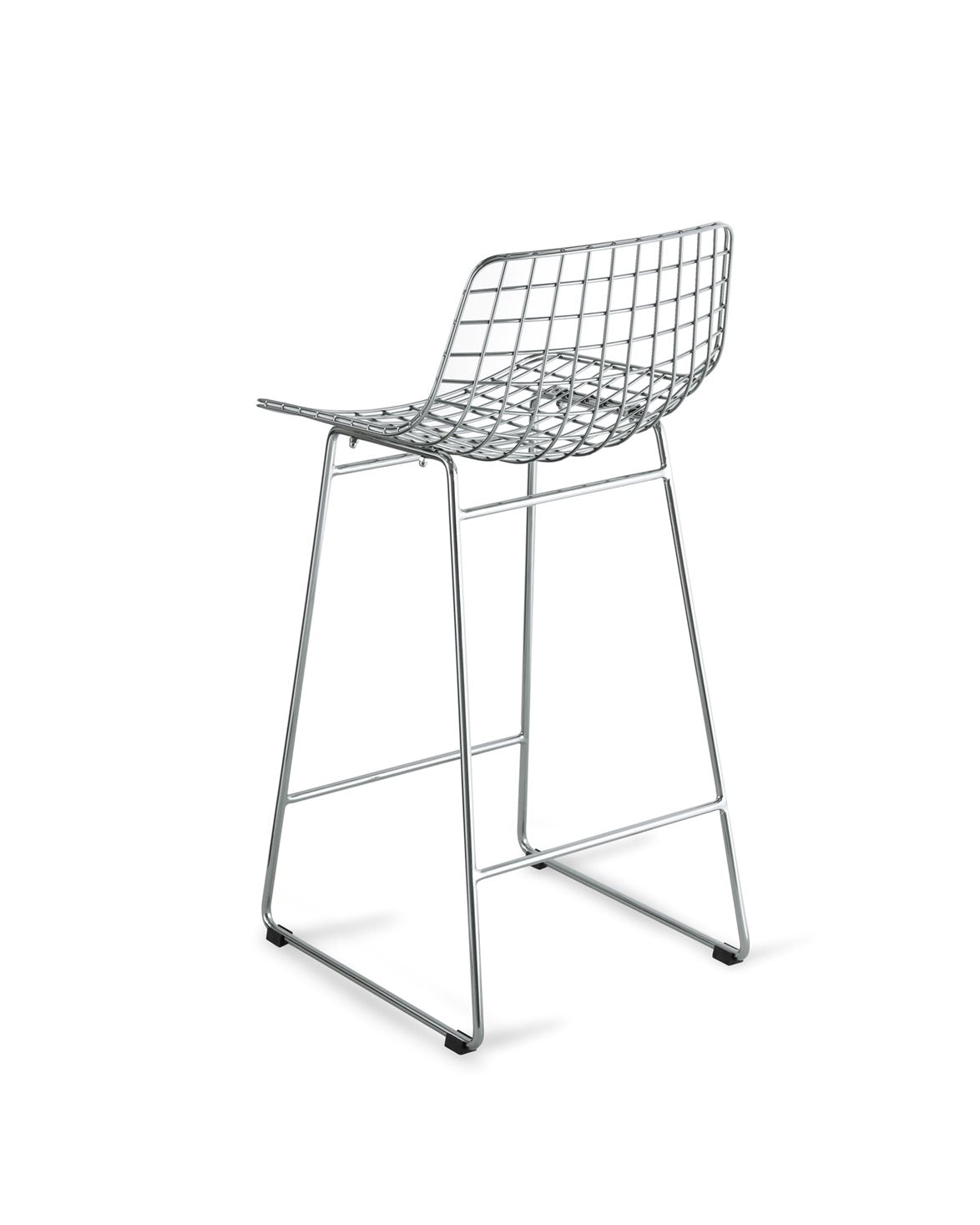 Metal Wire Bar Stool Silver