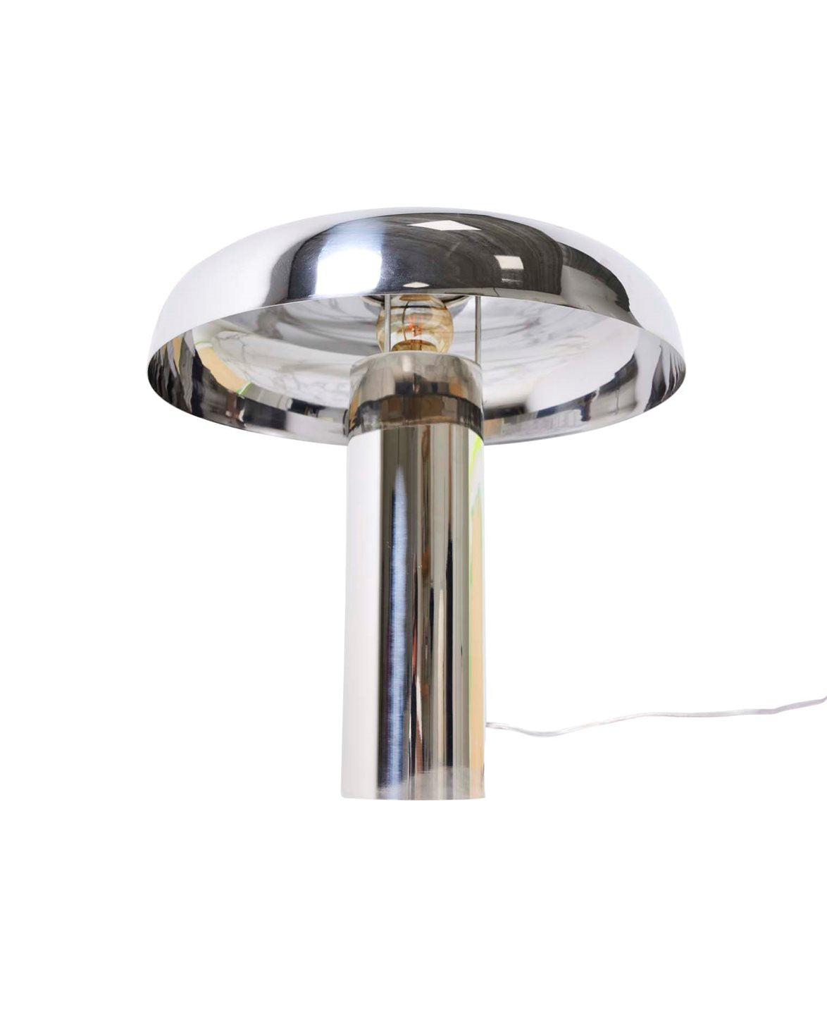 Mushroom Table Lamp Chrome