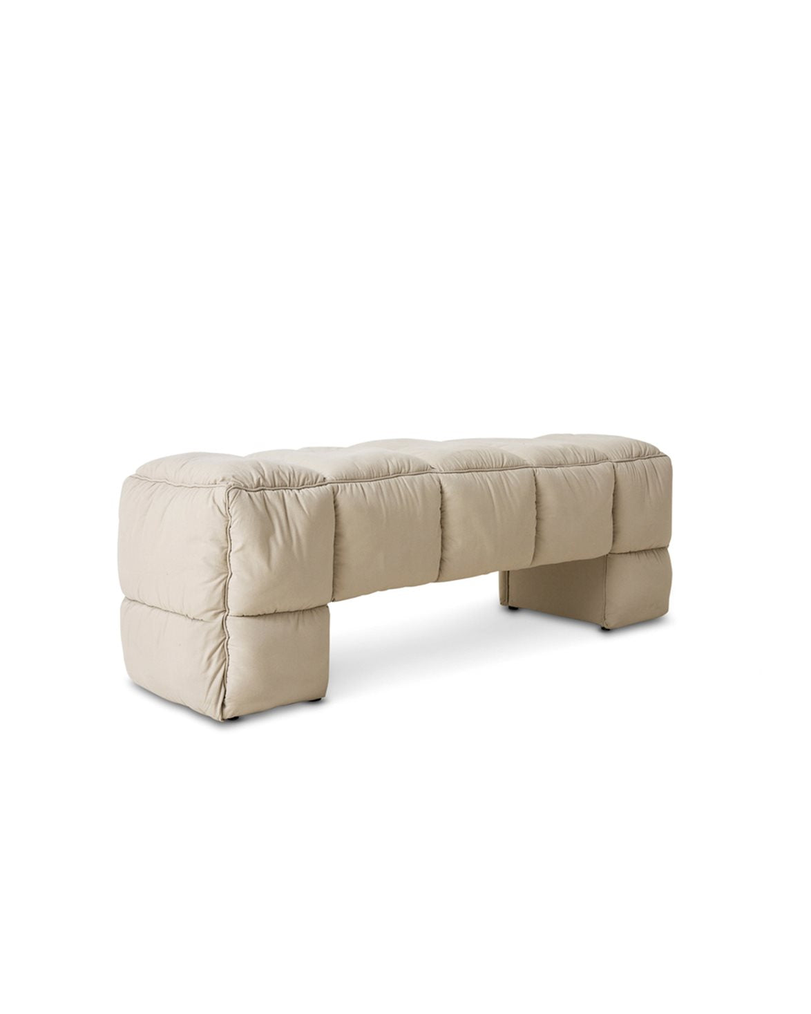 Puffy Lobby Bench Pebble