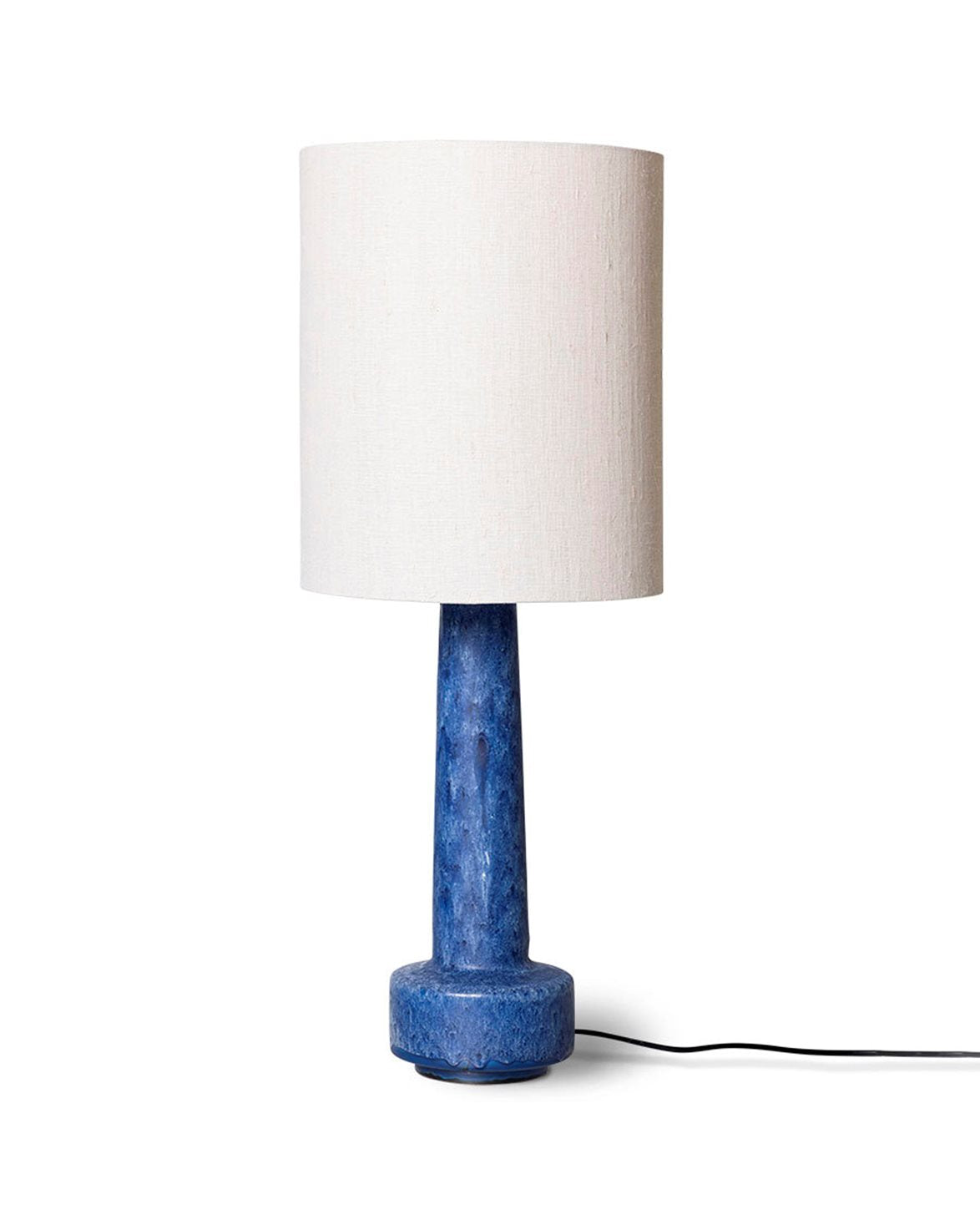 Retro Stoneware Lamp Blue