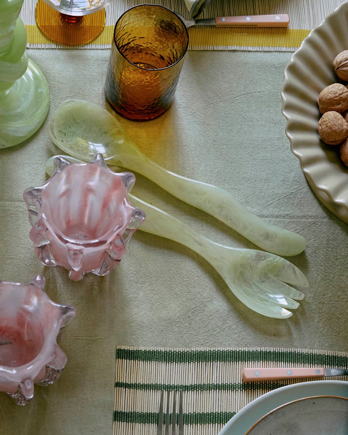 Salad Cutlery Set Of 2 Mist Green