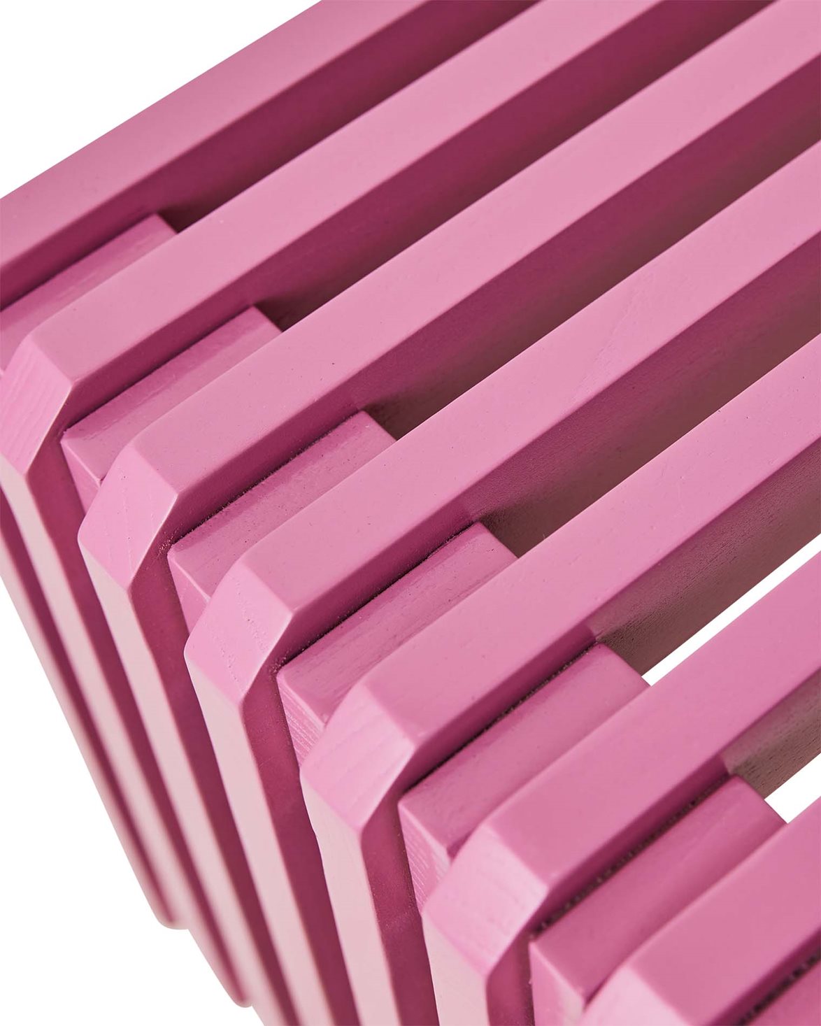 Slatted Bench L Hot Pink