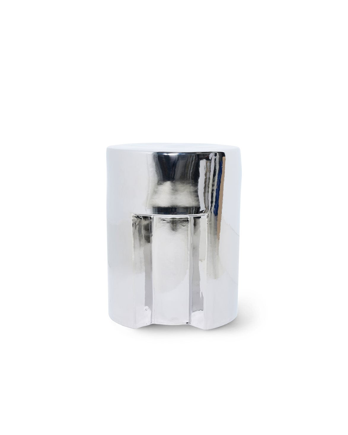 Stoneware Side Table Chrome