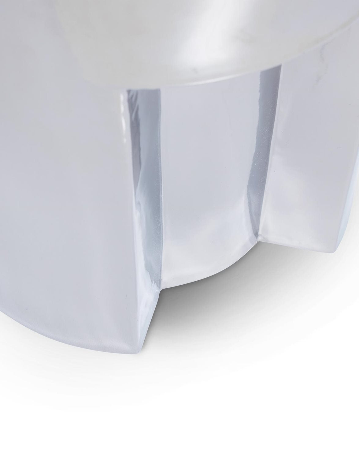 Stoneware Side Table Chrome