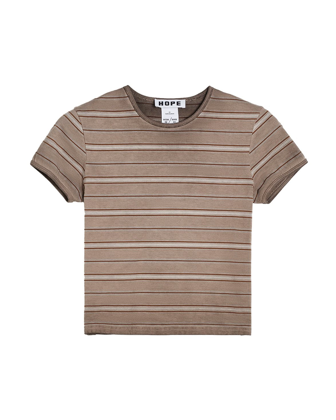Vile Tee Overdyed Beige Stripe