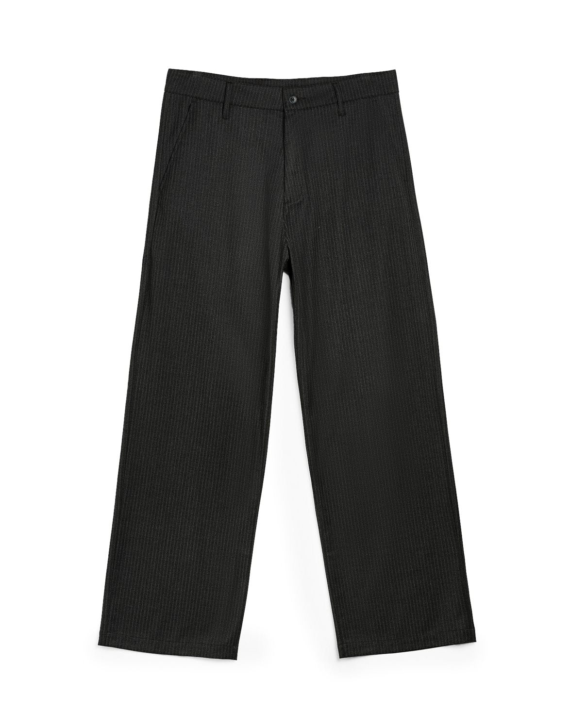 Wind Wide Leg Trousers Grey Pinstripe