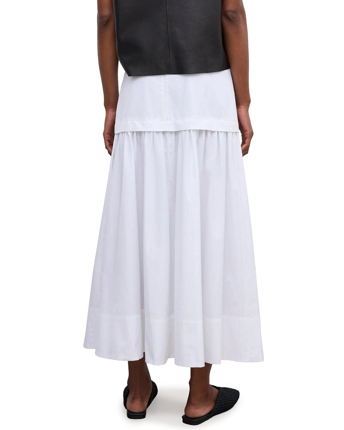 Cotton Maxi Skirt White