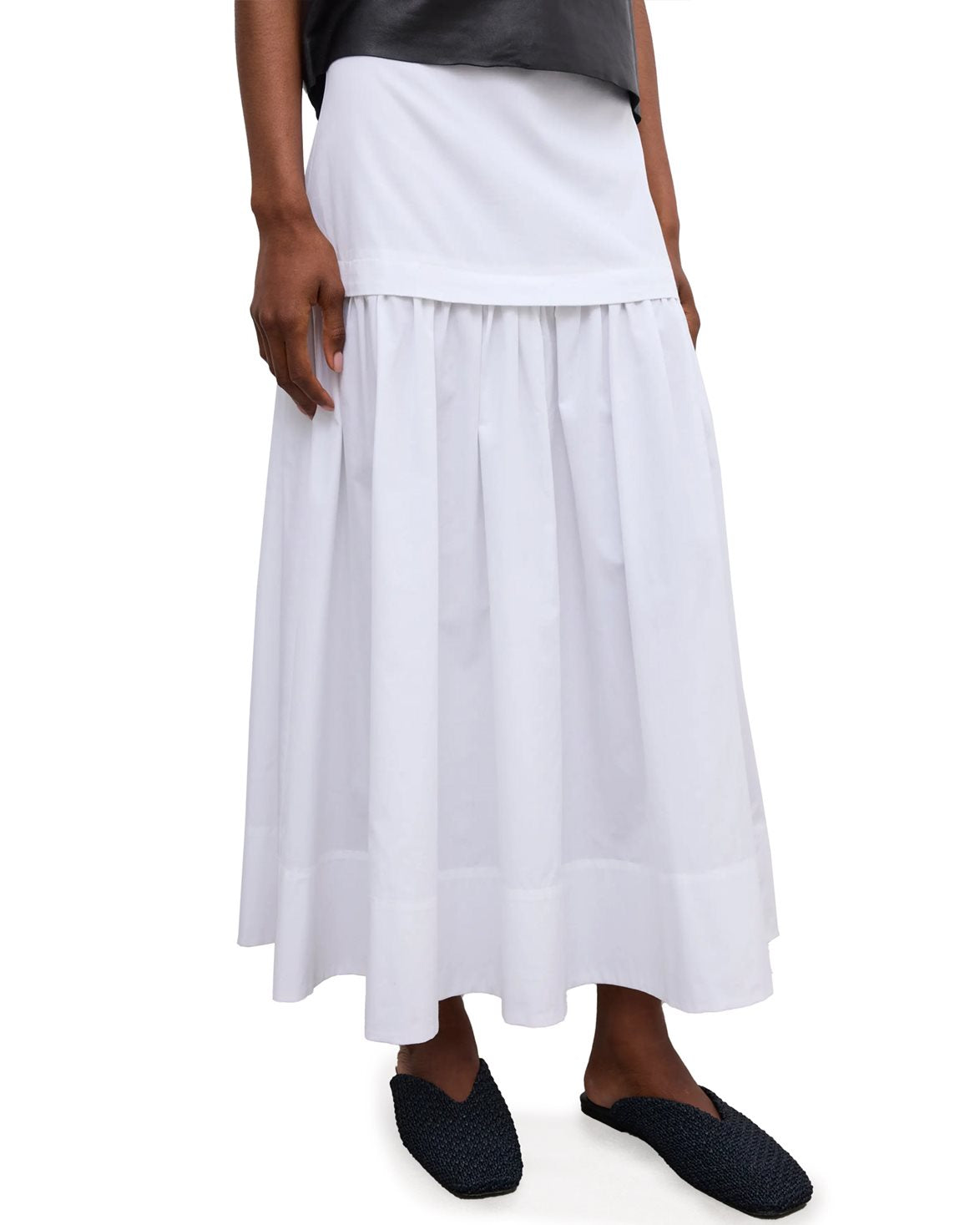 Cotton Maxi Skirt White