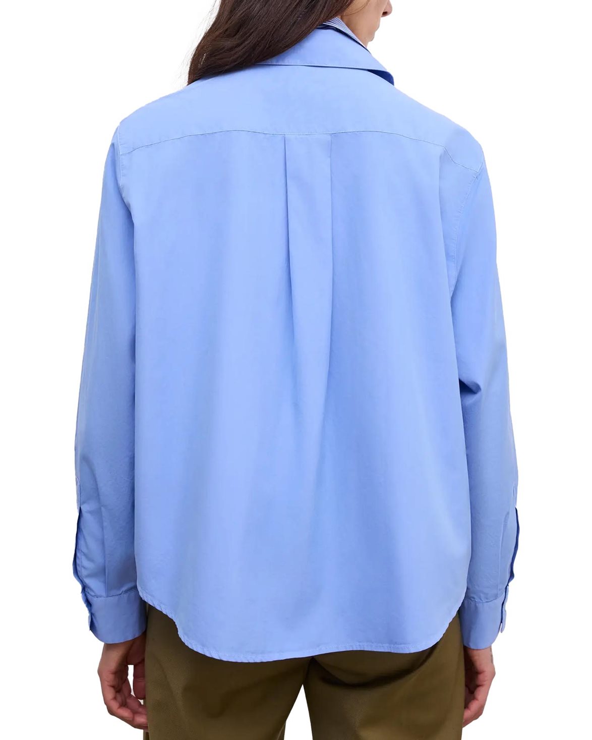 Cropped Shirt Mid Blue