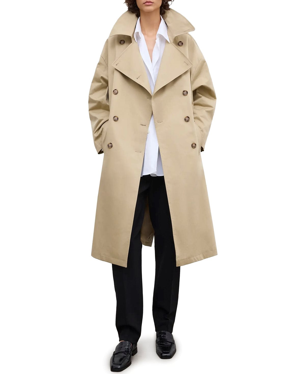 Db Long Trenchcoat Khaki Beige