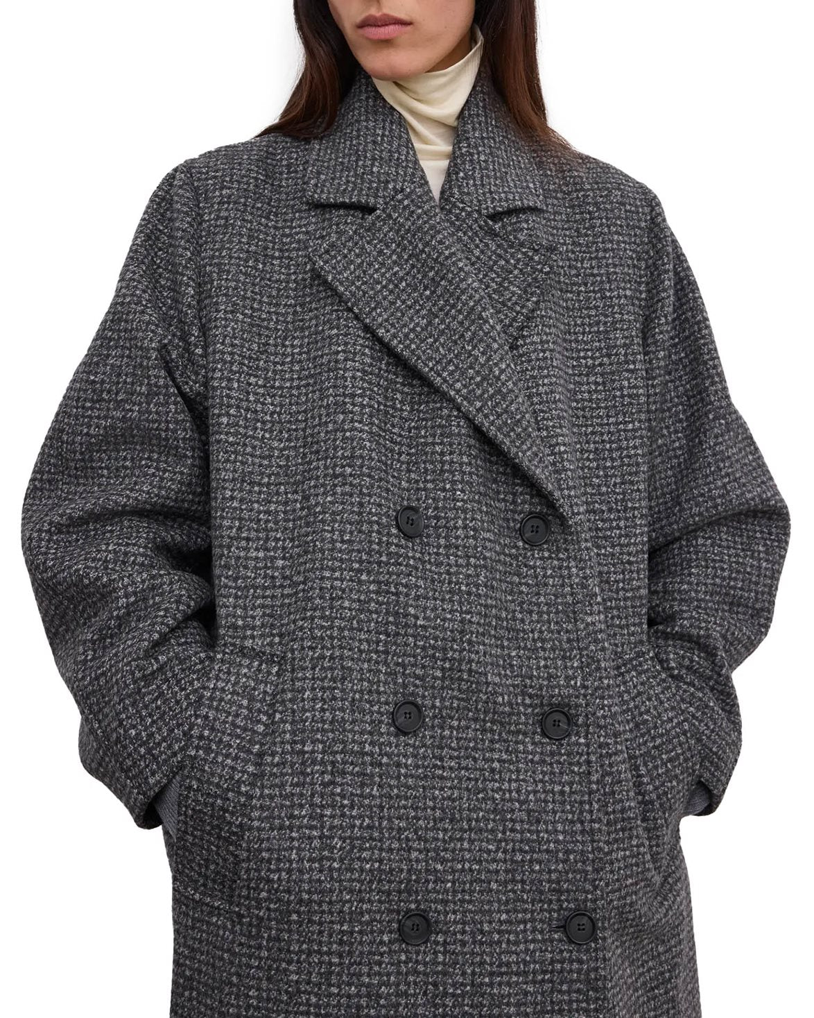 Db Wool Coat Charcoal Grey
