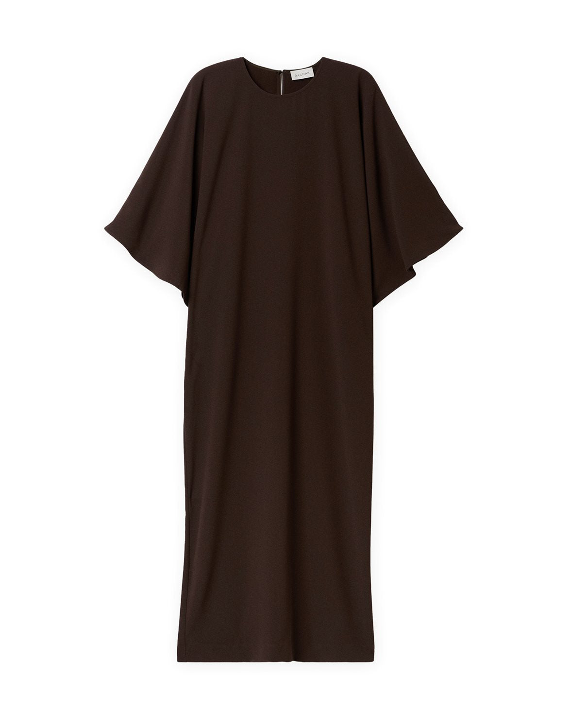 Kimono Crepe Dress Chocolate Brown